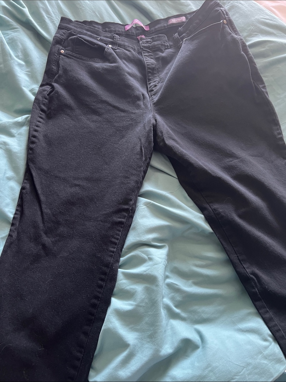 Gloria Vanderbilt Black Straight Leg Jeans